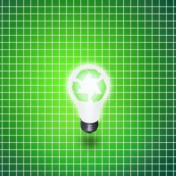 Recycle idea bulb Stock Illustration