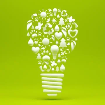 Recycle light bulb. Stock Illustration