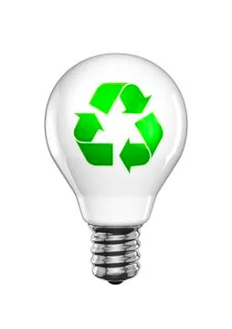 Recycle light bulb Illustrazione stock
