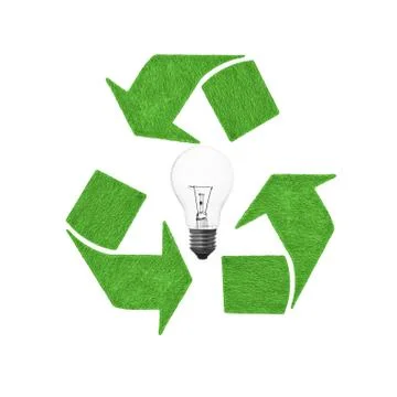 Recycle lightbulb Stock Photos