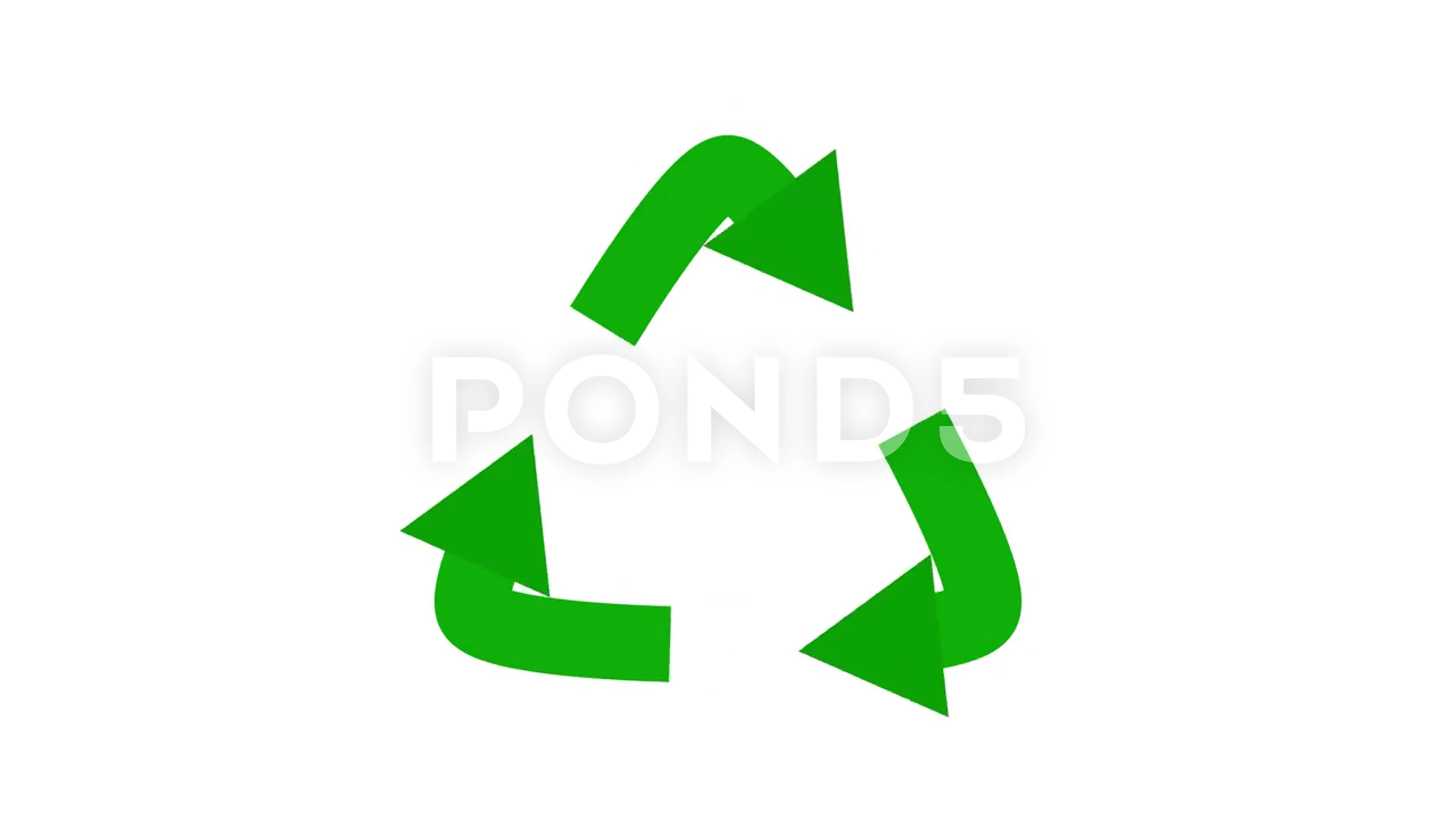 Recycle logo rotating animation. recycli... | Stock Video | Pond5