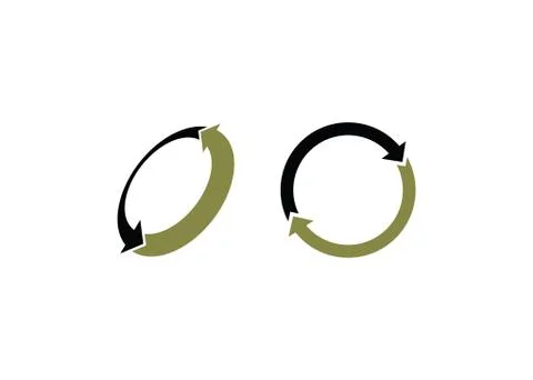 Recycle logo sign vector Illustrazione stock