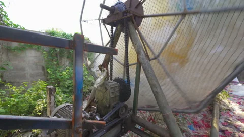 Recycle machine with stack of different types of large garbage dump, plastic  動画素材 168278603