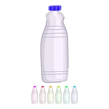 Recycle milk bottle plastic vector cartoon graphic Stock Illustration