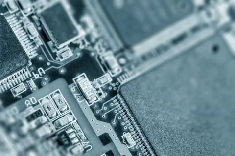 Recycle old electronics pcb components Stock Photos