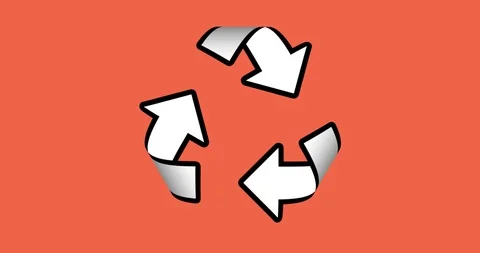 Recycle Orange Stock Footage 113787989