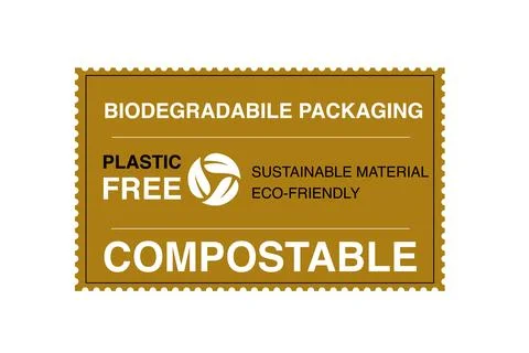 Recycle packaging - vintage label template. Stock Illustration