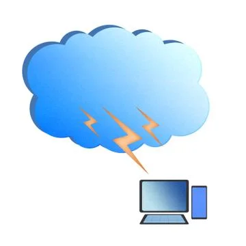 Recycle paper, cloud computing concept. Stock Illustration