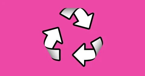 Recycle Pink Stock Footage 113787991