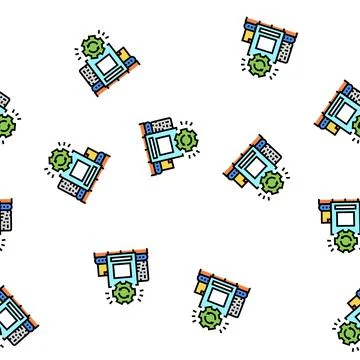 Recycle plant vector seamless pattern Stock Illustration