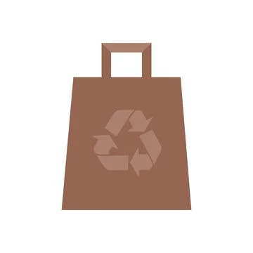 Recycle plastic bag icon vector. Shopper symbol sign. Stock Illustration
