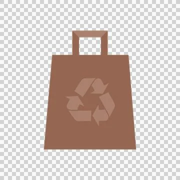 Recycle plastic bag icon vector. Shopper symbol sign. Stock Illustration