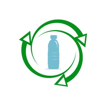 Recycle plastic bottle icon Stock Illustration