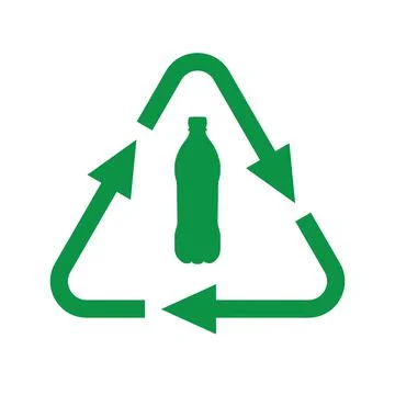 Recycle plastic bottle vector line icon. Illustration