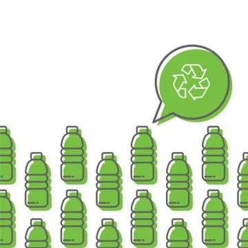 Recycle plastic bottles concept 스톡 일러스트