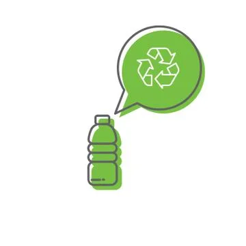 Recycle plastic bottles Stock Illustration