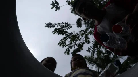 Recycle Plastic Bottles By Throwing Into A Bin. Stock Footage 165495642