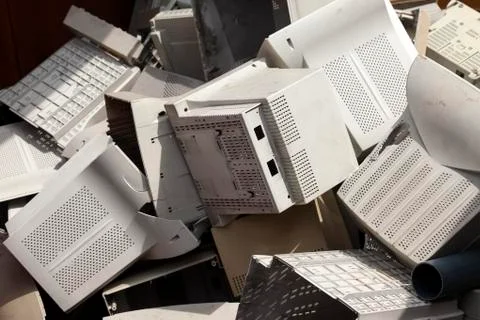 Recycle plastic computers ecology technology Foto stock