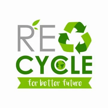 Recycle poster with logo. Isolated Vector Sign Stock Illustration