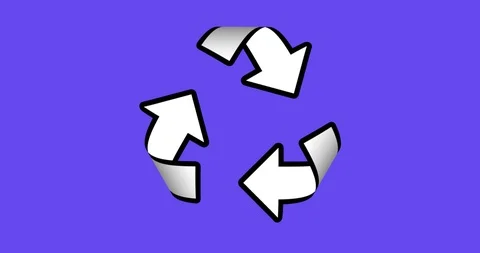 Recycle Purple Stock Footage 113787992