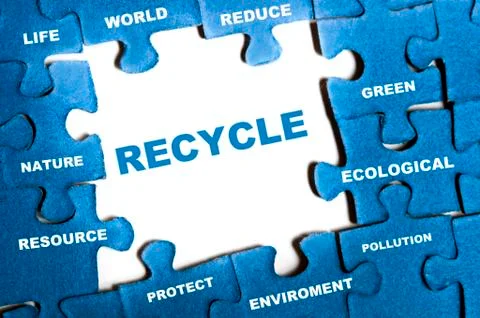 Recycle puzzle Stock Illustration