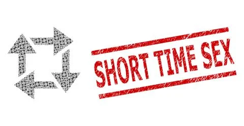 Recycle Recursion Composition of Recycle Items and Grunge Short Time Sex Seal Stock Illustration