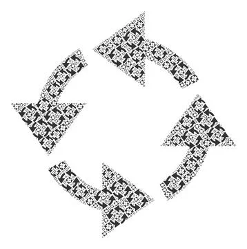 Recycle Recursion Mosaic of Itself Items Stock Illustration