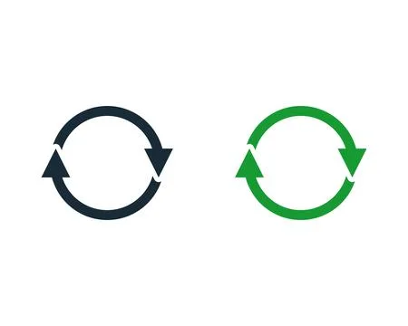 Recycle Recycling Icon Vector Logo Template Illustration Design Stock Illustration