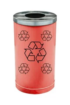 Recycle red bin Stock Photos