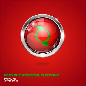 Recycle Refresh 3D Buttons Christmas Edition Stock Illustration