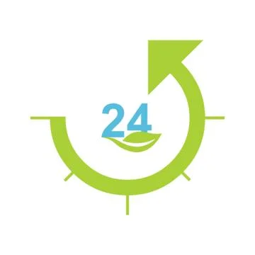 Recycle Round The Clock Stock Illustration