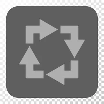 Recycle Rounded Square Button Stock Illustration