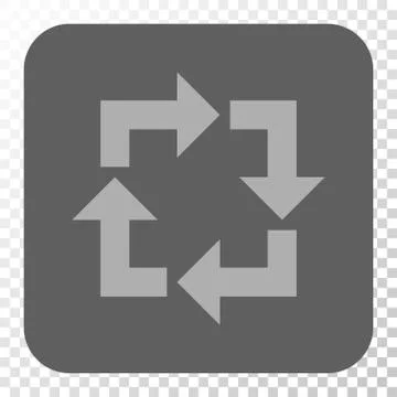 Recycle Rounded Square Button Stock Illustration