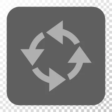 Recycle Rounded Square Button Illustrazione stock