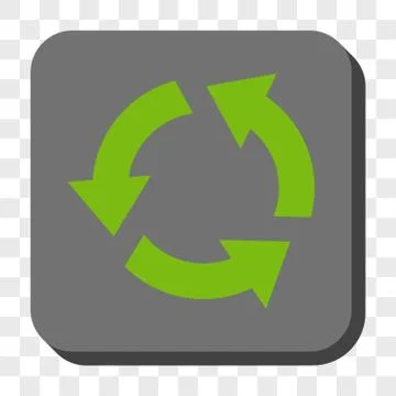Recycle Rounded Square Button Stock Illustration