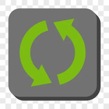 Recycle Rounded Square Button Stock Illustration