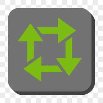 Recycle Rounded Square Button Stock Illustration