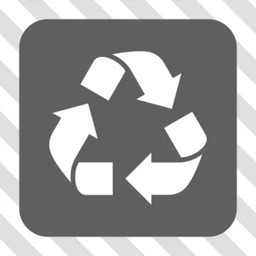Recycle Rounded Square Button Stock Illustration