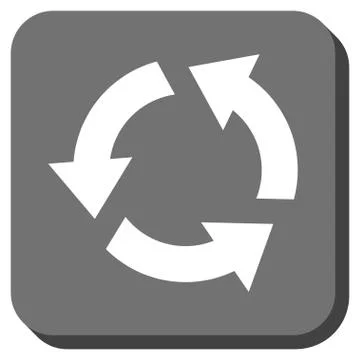 Recycle Rounded Square Vector Icon Stock Illustration