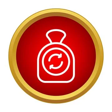 Recycle sack icon with circular arrows for sustainability 库存插图