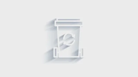 Recycle shadow Icon. Save The Planet. Animation with Rotating. Motion graphics. Vidéo 153798431