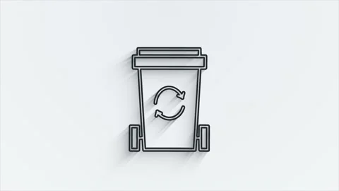 Recycle shadow Icon. Save The Planet. Animation with Rotating. Motion graphics. Stockbeeldmateriaal 153865076