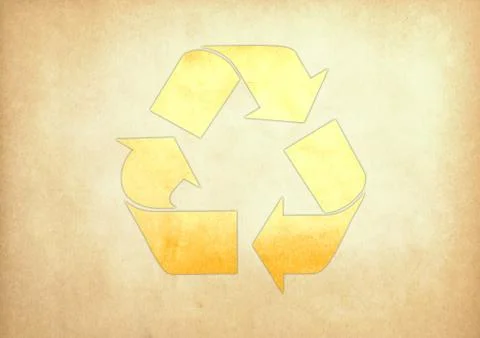 Recycle shape from old paper 库存插图