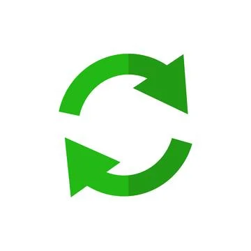 Recycle sign. Circulating arrows. Refresh sign. Vector. Stock Illustration