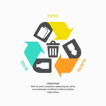 Recycle sign isolated. Stock Illustration