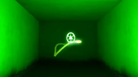 Recycle sign Label  스톡 동영상 1544040