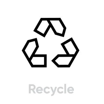 Recycle Sign vector icon. Editable line illustration Stock Illustration