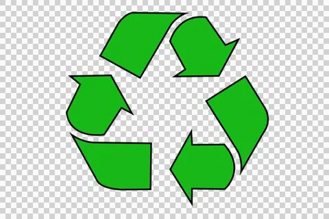 Recycle sign on white Stock Illustration