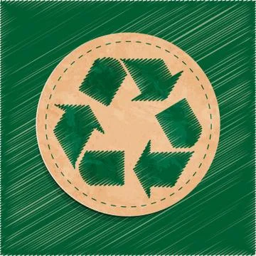 Recycle sticker Stock Illustration