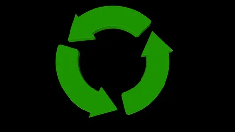 Recycle Symbol Animation 04 Stock Footage